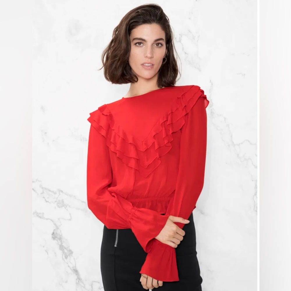 & Other Stories Ruffle Detail Blouse